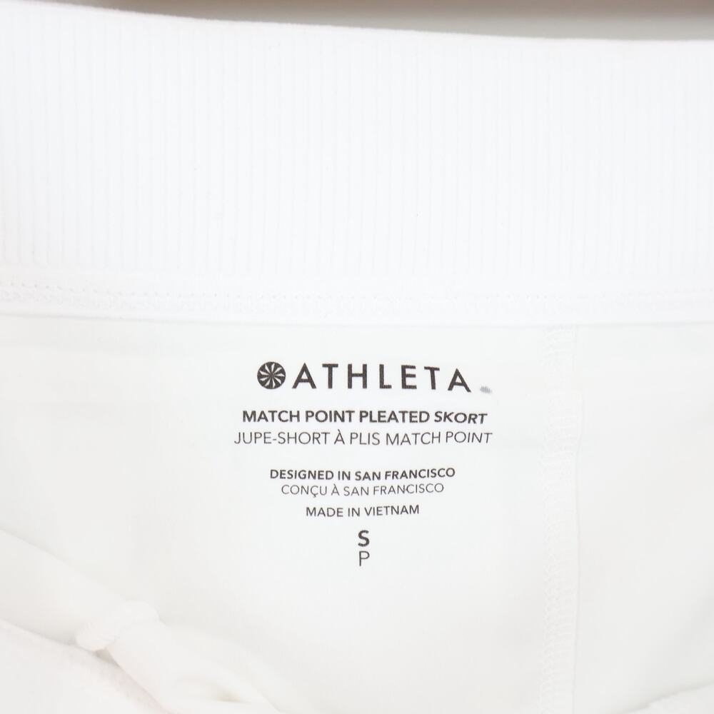 Athleta Match Point Pleated Skort White Size Small NWT Golf Pickleball Tennis - Picture 4 of 8